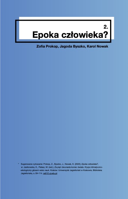 2. Epoka człowieka? – Zofia Prokop, Jagoda Byszko, Karol Nowak